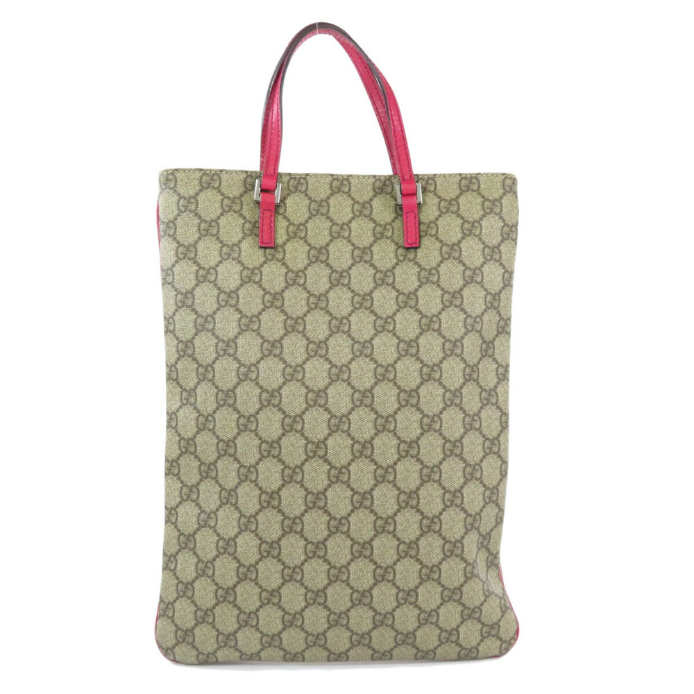 Gucci Vertical GG Supreme leather Tote Canvas Bag pink